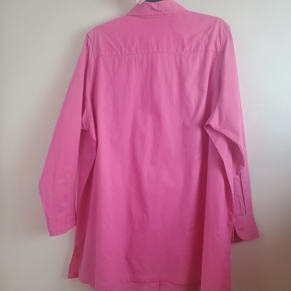 Pink Button Down Blouse with necklaces & beaded embellishments - Picture 12 of 17